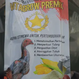 VITAGROW PREMIX Pakan ayam sekaligus vitamin pemacu pertumbuhan badan dan tulang ayam