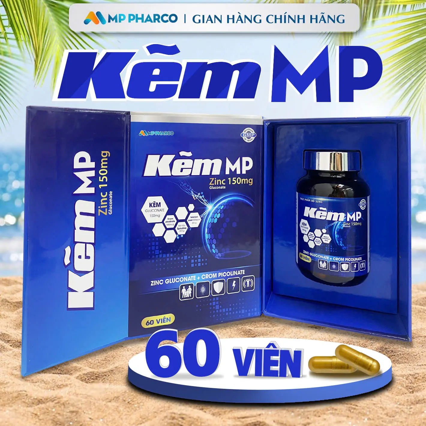 [Tặng Bọt Vệ Sinh Nam khi mua bất kì sản phẩm ] MP17 TPBS Kẽm MP Zinc 30 Ngày 60 Ngày bổ sung kẽm -Viên uống Kẽm MP bổ sung Kẽm Zinc cho nam giới ,viên kẽm cho nam | Hộp 60 viên, Túi 30 viên