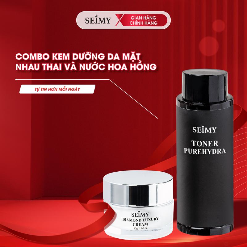  Combo Kem Dưỡng Da Seimy - Diamond Luxury Cream Kèm Nước Hoa Hồng Toner PureHydra  Skincare 