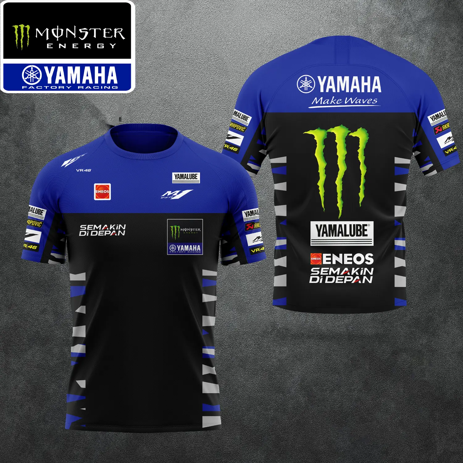 2024 New YAMAHA Motorcycle Racing Enthusiasts Monster Energy Outdoor Sports 20 and 42 Racing Drivers Men's and Women's T-shirts