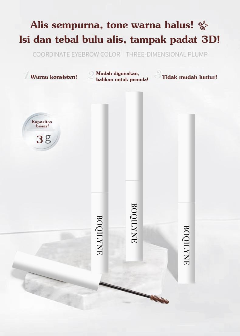 BOQILYNE Eyebrow & Mascara Tahan Air dan Keringat Tahan Lama Membuat Alis Terdefinisi Hingga 12 Jam Cocok untuk Penggunaan Sepanjang Hari