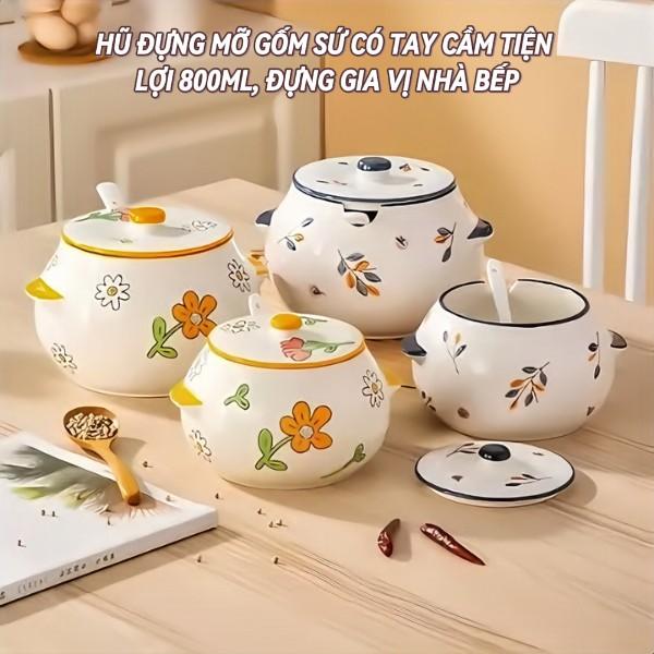  HŨ GIA VỊ   HŨ ĐỰNG MỠ GỐM SỨ SENNO PHONG CÁCH HIỆN ĐẠI 2025 