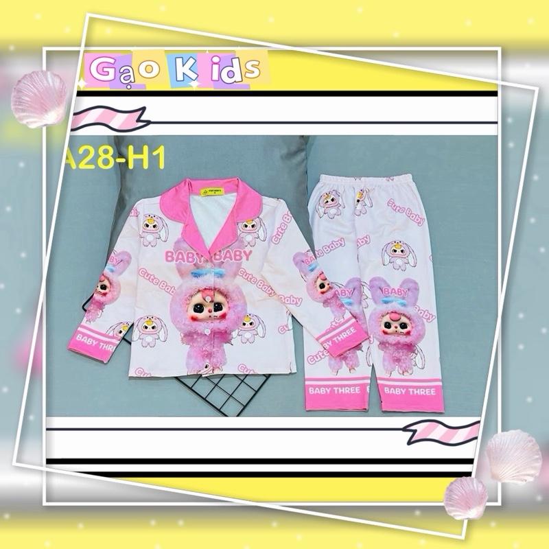 Pizama MÃ A28 cho bé gái từ 12kg-42kg áo dài quần dài chất thun lạnh co gian bốn chiều