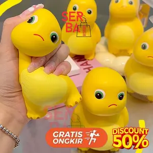 Mainan Squishy Dino Kuning Nailong Lucu dan Empuk