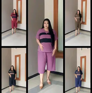 Setelan  jumbo salur 7/8 JUMBO LD 130 Crinkle Airflow