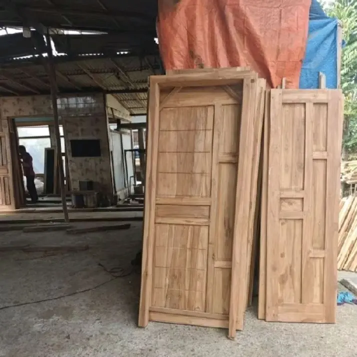Pintu kayu jati plus Kusen ukuran ada di etalase