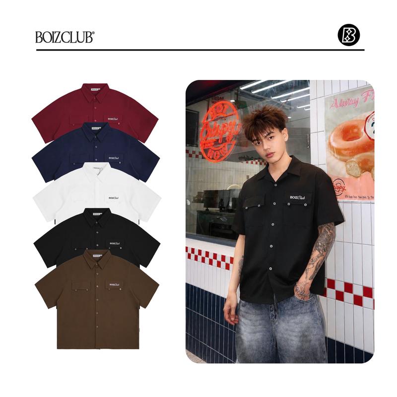 Áo Sơ Mi Boxy LINED BOIZCLUB Unisex Nam Nữ Local Brand SM32