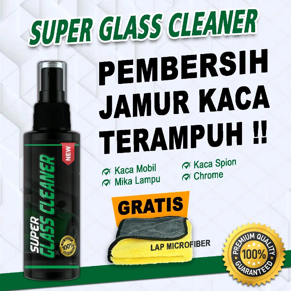 SUPER GLASS CLEANER 100ML/CAIRAN PEMBERSIH KACA