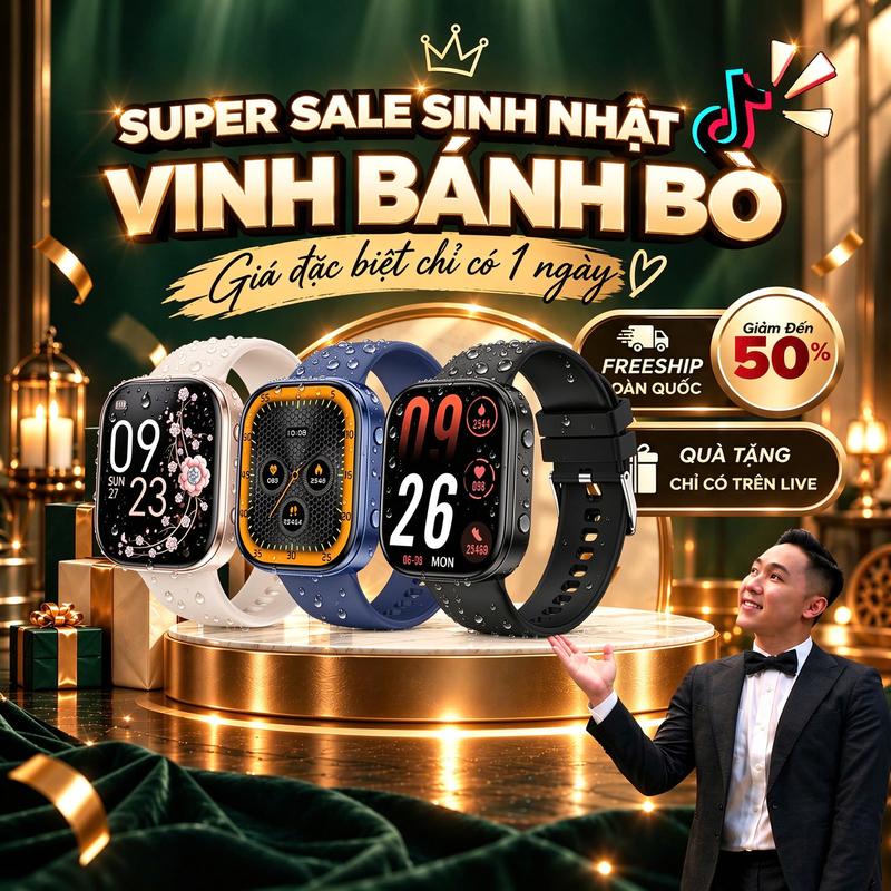 Đồng hồ thông minh Y3 màn hình lớn 1.88", nhận cuộc gọi, theo dõi sức khỏe đầy đủ, pin bền, chống nước đạt tiêu chuẩn IP68