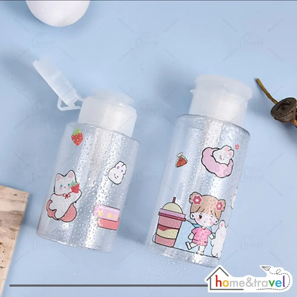Botol Press Toner Micellar Remover Pump Water Bottle Tempat Aseton Travel Portable