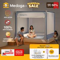 Gambar Medoga Kelambu Pro Anti Jatuh Anti Nyamuk Tenda Bayi & Dewasa Jumbo Kotak 120 160 180 200 - Biru, 180x198 dari kelambu medoga Kota Tangerang Selatan 1 Tokopedia