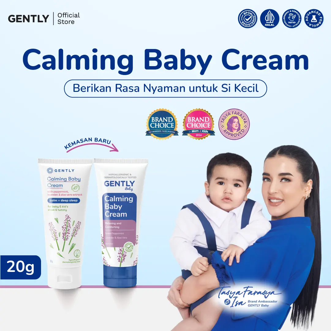 GENTLY Calming Baby Cream 20 gr | Krim untuk Bayi Newborn