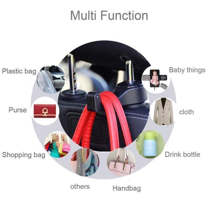 Product Introduction of 2 in 1 Car Headrest Hook Phone Car Holder Car Hanger Portable Seat Back Hanger Storage Hook Phone Holder Auto Fastener Clip 23