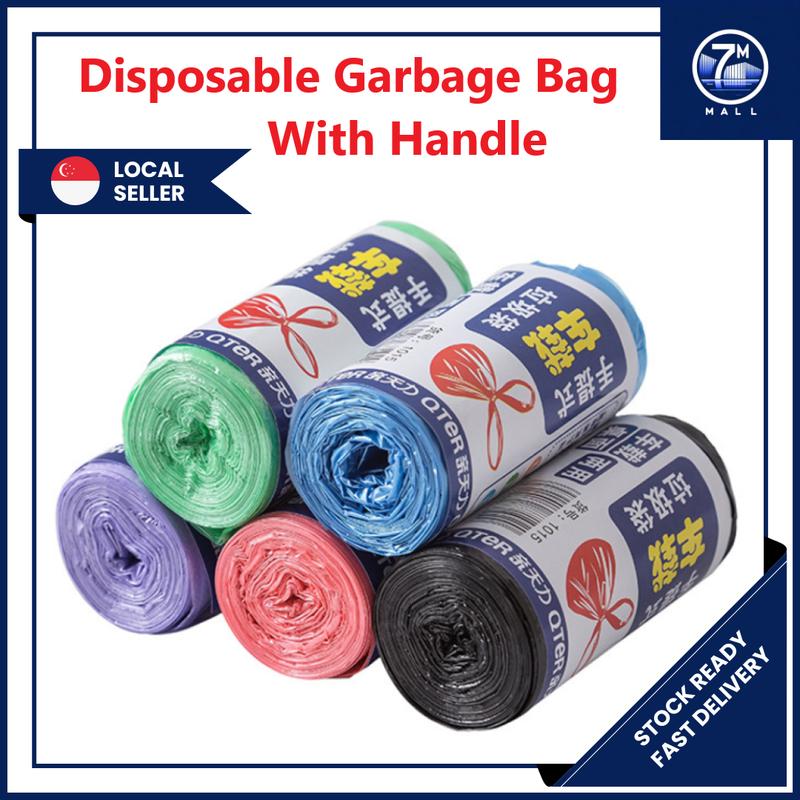 [SG] 30pcs Disposable Garbage Bag Roll With Handle | For Hom - TikTok ...