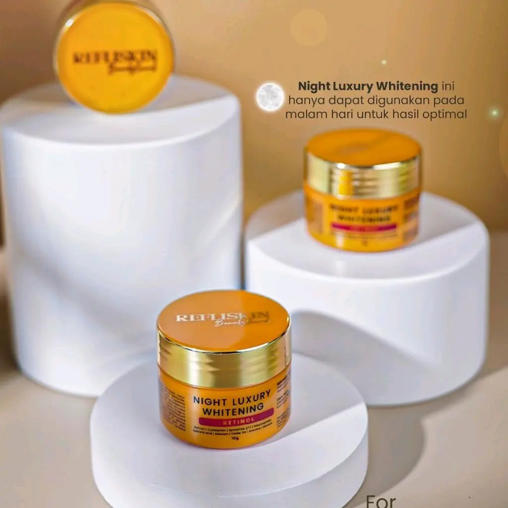 [Kemasan Lama] NIGHT CREAM WHITENING LUXURY BPOM REFLISKIN Mencerahkan Memutihkan