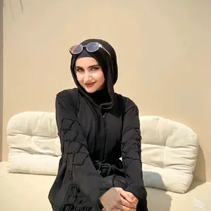 abaya samira fursan 2 in 1 crystal import FREE BELT TASSEL