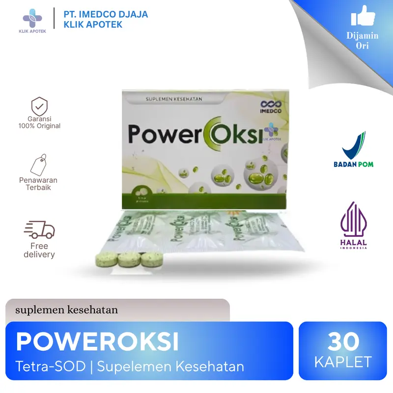 Power Oksi 1 Box 30 Tablet - Suplemen Stamina & Kesehatan 0