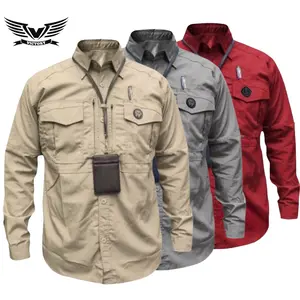 Kemeja Tactical M-Tac Lengan Panjang Baju Kerja PDL Hitam Twill TR Nyaman untuk Pria & Wanita Dewasa