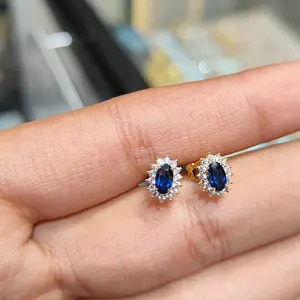 giwang blue safir cantik simple