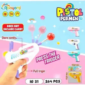 Mainan Tembakan Permen Lolipop Candy Gun Viral IG31