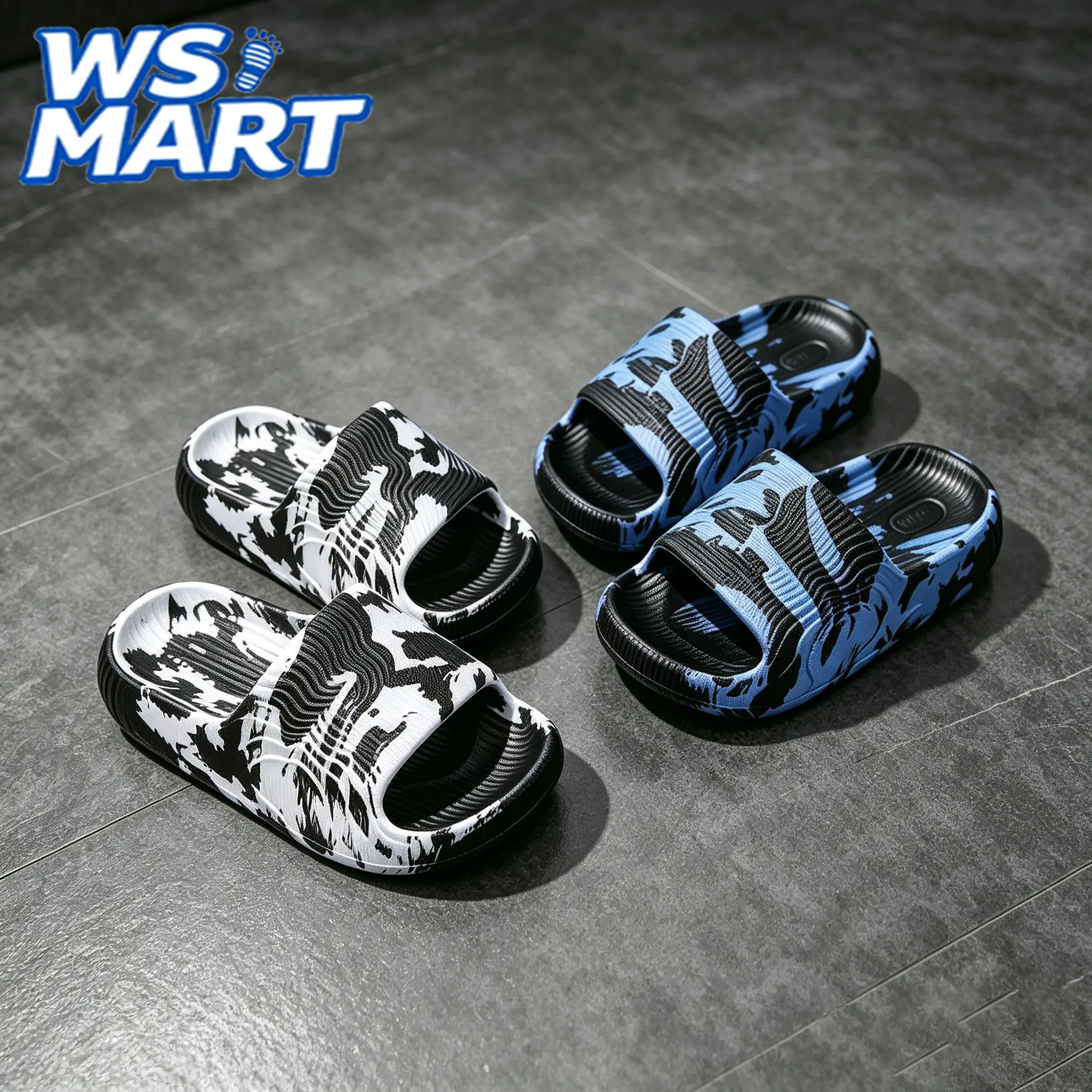 WS MART Sepatu Sandal Anak Laki-Laki Motif Kamuflase Terbaru Bahan EVA Lembut Anti Selip, Sandal Kasual Anak Tahan Bau & Tahan Lama Cocok Mandi dan Santai Luar Rumah