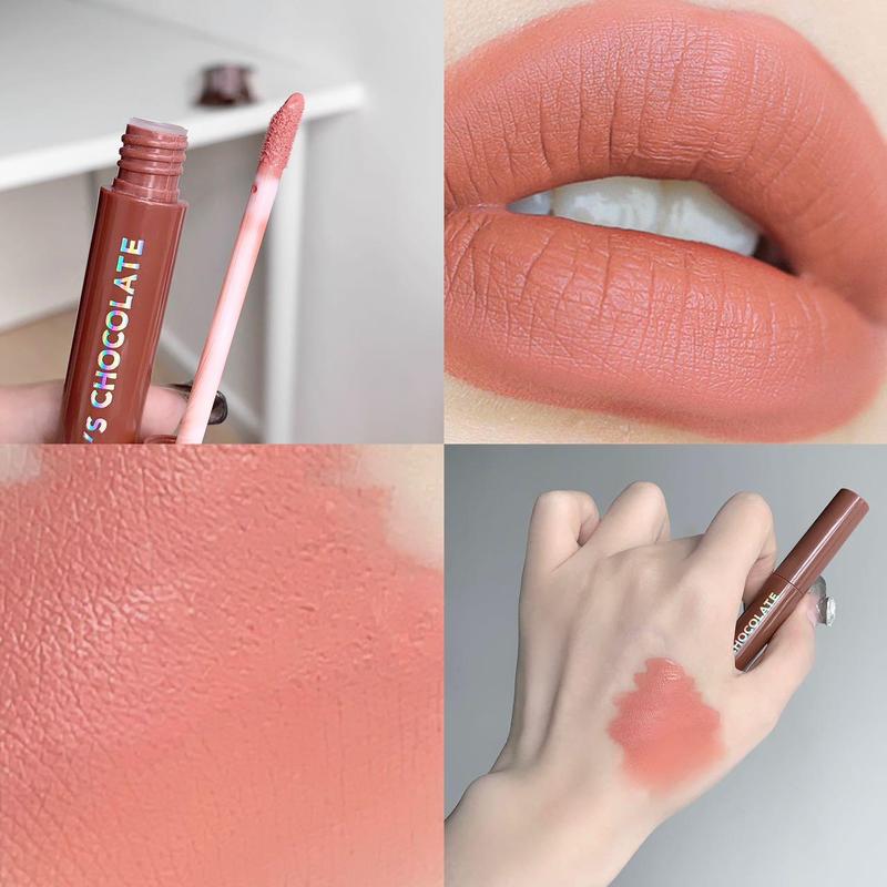 Product Introduction of 【TOP】Chocolate five lipstick set matte finish non-fading lipstick female student 18