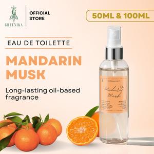 Greenika Spritz Mandarin Musk Long Lasting Unisex Perfume, Oil-Based Eau de Toilette with Fresh Mandarin, Floral & White Musk Perfume for Women & Men, Soft & Elegant Scent