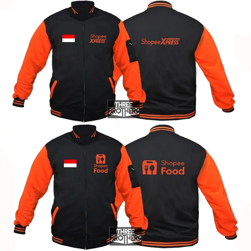 Jaket Varsity SLETiNG ZiPPER ZiPER RESLETiNG Baseball Distro Shope FOD Shop SPX polos custom ekspedisi pria wanita keren kata lucu anak dewasa obral murah COD pesan makan kurir ojol ojek online jasa driver paket kirim logistik barang FOOD EXPRESS XPR