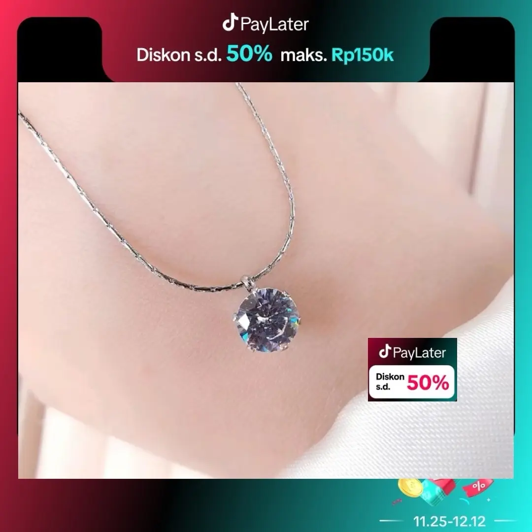 Clue Xuping - Aksesories  Wanita Stainless Korea Style Aesthetic 050822216 Perhiasan Silver Titanium Liontin mainan     permata kalung kalung