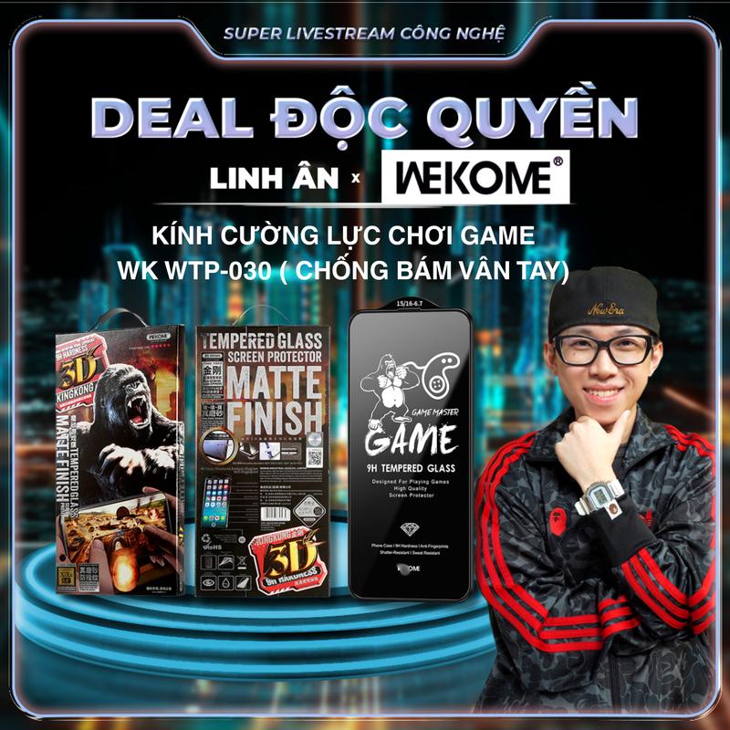 (WEKOME x Linh Ân) Kính Cường Lực Chống Vân Tay KINKONG WEKOME WTP-030 Cảm Ứng Siêu Mượt, Chơi Game Mượt, Dành Cho iPhone X Xs Max 11 12 13 14 15 16 17 18Promax