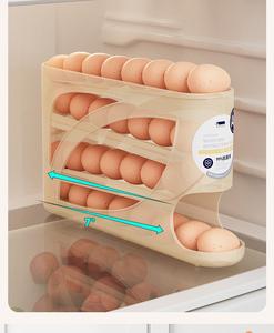 Dulang Telur Gelongsor, Alat Penuih Telur Dapur, untuk Pintu Peti Sejuk Rumah, Rak Gulung Telur Automatik, Ketibaan Baru Kitchenware Utensils