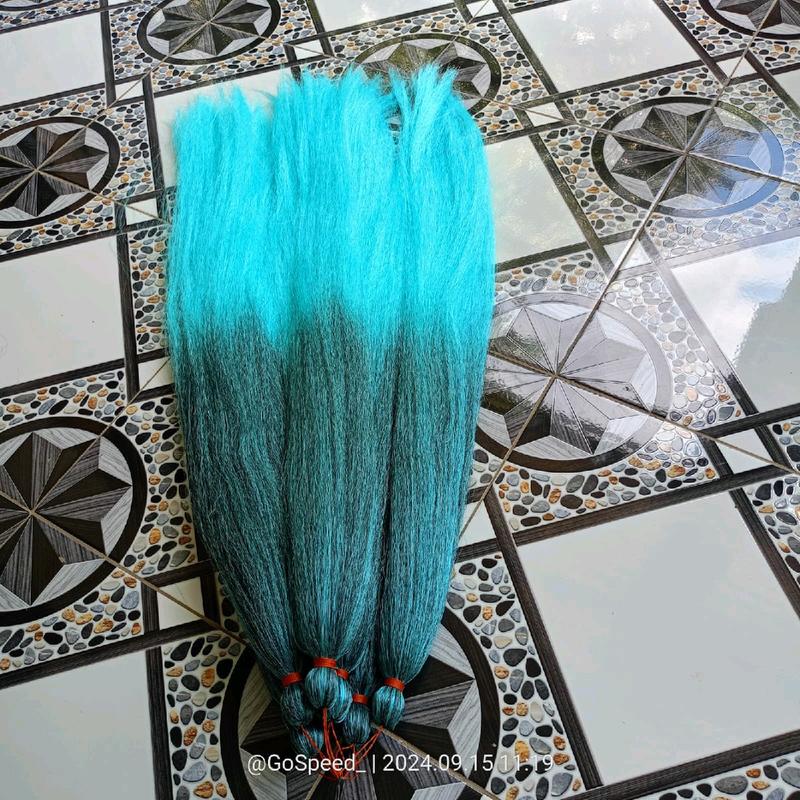 Rambut Cemara Extension Ombre mix 2 warna panjang 80 cm berkualitas halus Extension 6