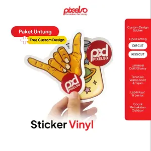 Stiker vinyl custom a3+ satuan By Cetak pixelso