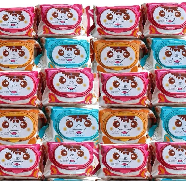 Combo 10 Gói Khăn Ướt AnMy Baby- Vải Dày-Không Mùi-Tiết Kiệm-Tiện Lợi- An Toàn Mỗi Gói Cân Nặng 270gr -->350gr