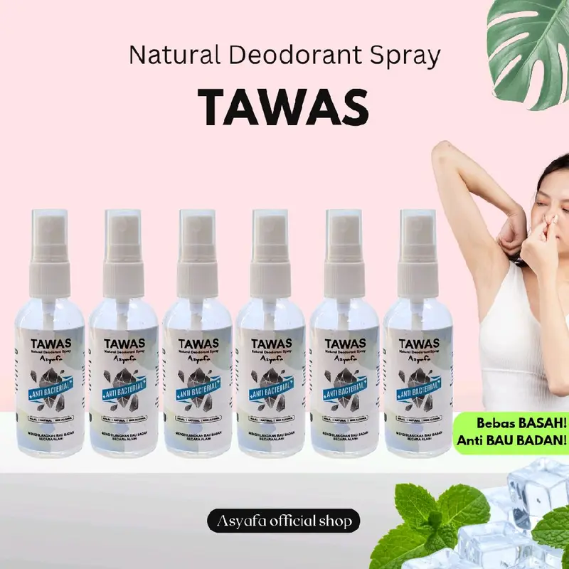 PAKET ISI 6 Tawas Deodorant Spray Asyafa 60ml 0