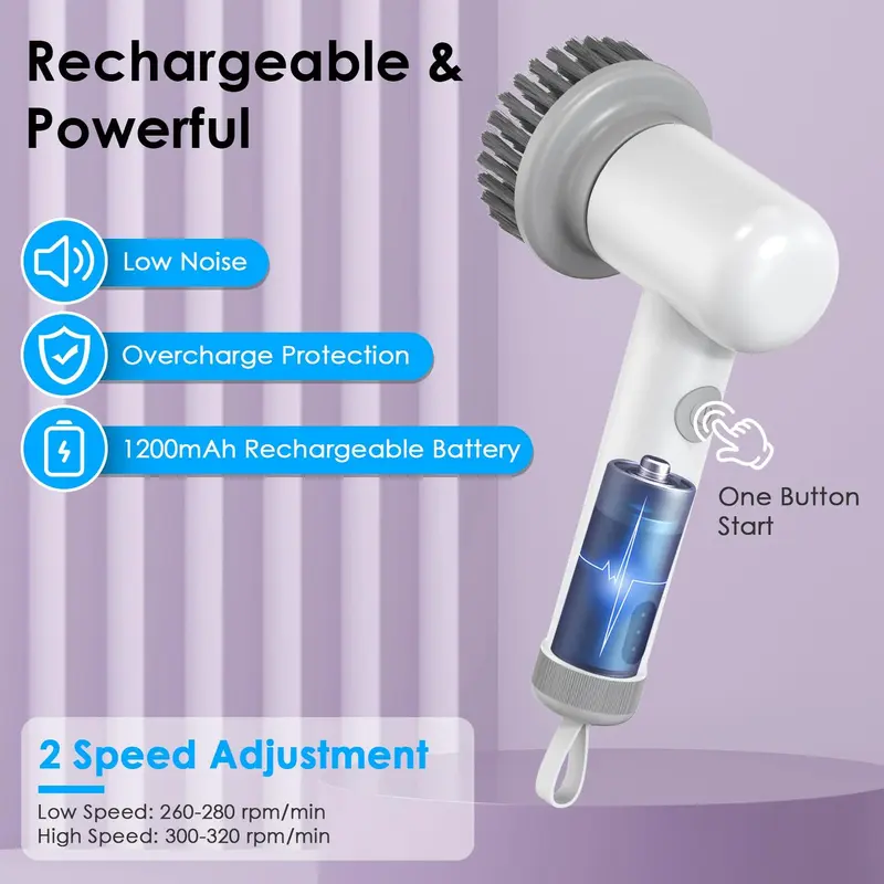 SULTHAN HITAM Electric Spin Scrubber USB Portable 1