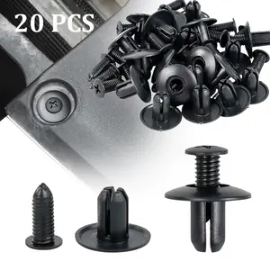 20Pcs Klip Kancing Baut RIvet Bumper Fender 18x8 mm Plastik Clip Car Riveter Ulir Sekrup Universal