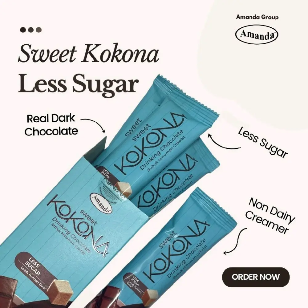 Sweet kokona - Less Sugar  Bubuk Minuman Cokelat isi 4 sachet