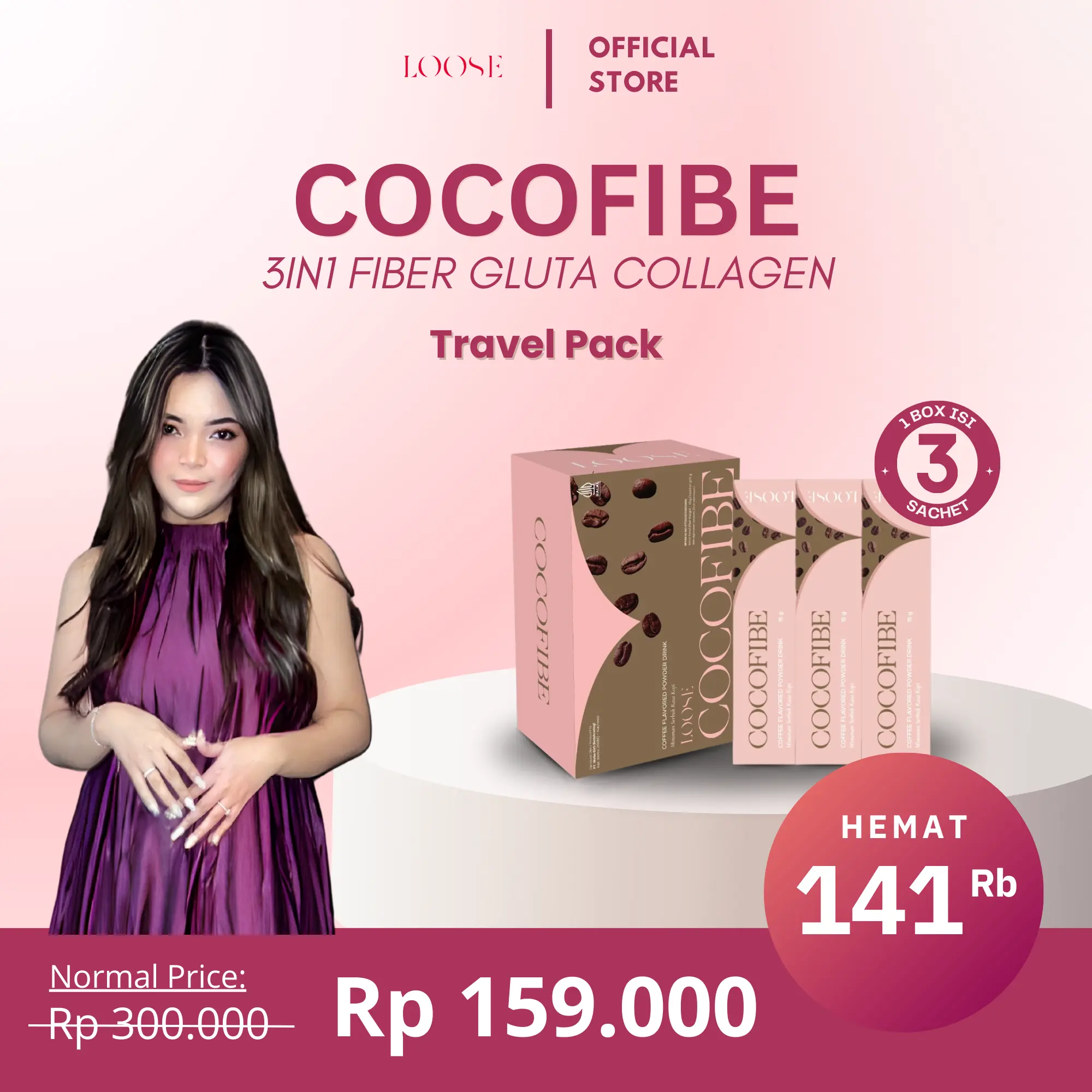 Loose Beauty - Travel Pack - COCOFIBE Minuman Rasa Kopi