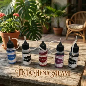 Feybolin Tinta Henna Alami dari Ekstrak Tumbuhan untuk Seni Menggambar Aman dan Kreatif Temporary Tattoo