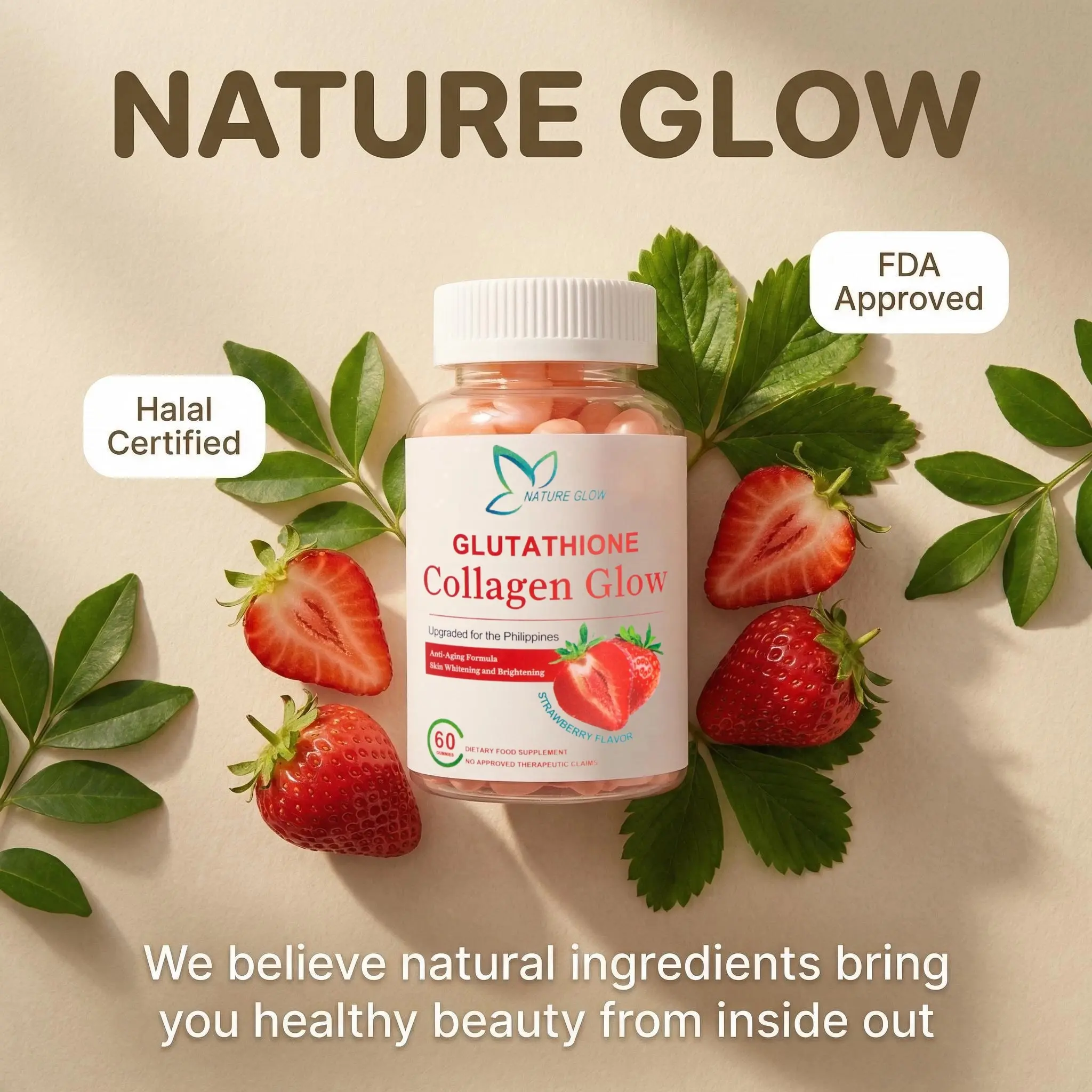 FDA ApprovedNature Glow Glutathione Collagen Glow 60PC Gummies Strawberry & Cranberry Flavours FDA Approved Healthcare - TikTok Shop Philippines FDA ApprovedNature Glow Glutathione Collagen Glow 60PC Gummies Strawberry & Cranberry Flavours FDA Approved Healthcare - TikTok Shop Philippines