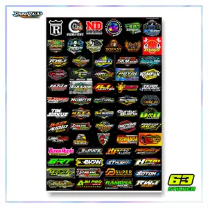 Stiker Vynil Anti Air Sound System Horeg ISI 63 Stiker Sound Balap Bitar