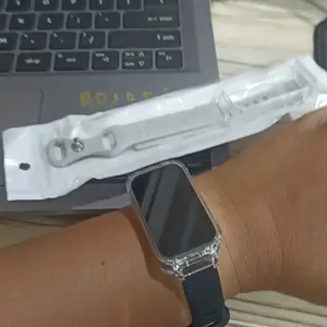 Case+Strap for Xiaomi Smart Band 9 Active Silicone Tali Pengganti Xiaomi Smartband 9 Active Transparan Case