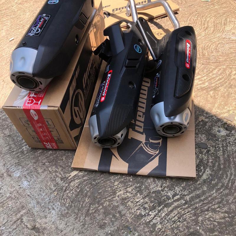 Knalpot Original Omman Model Nmufler Emblem Suara Ngbas Adem Cocok Buat Beat Vario Mio Pcx Nmax Racing Motorcycle Tameng Foto 5