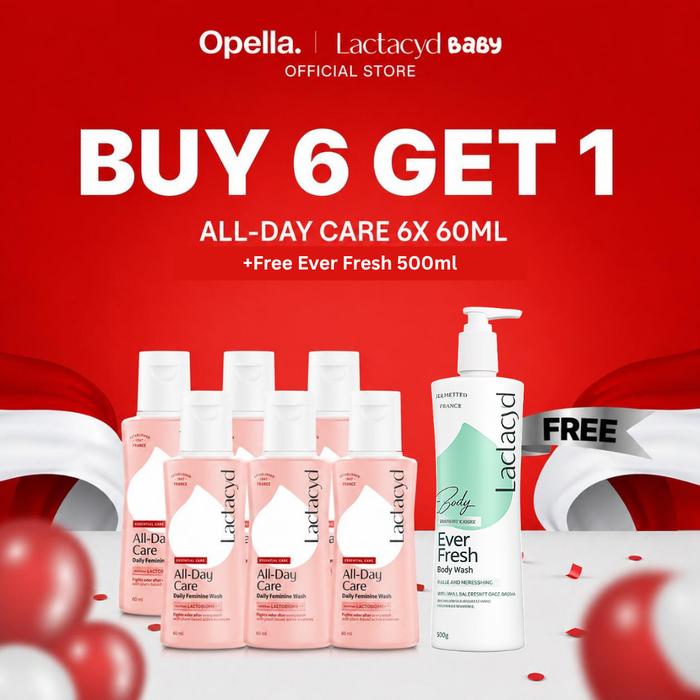 Gambar [B6G1] Lactacyd All Day Care 6x60ml Free Gift - Sabun Kewanitaan Melindungi Dari Gatal dan Iritasi dari Opella Indonesia Kab. Tangerang Tokopedia