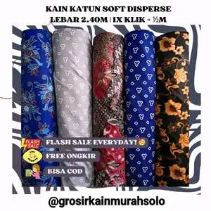 [1/2m] Kain Batik Katun Disperse Grade A | Lebar kain 240cm Baju Sarung