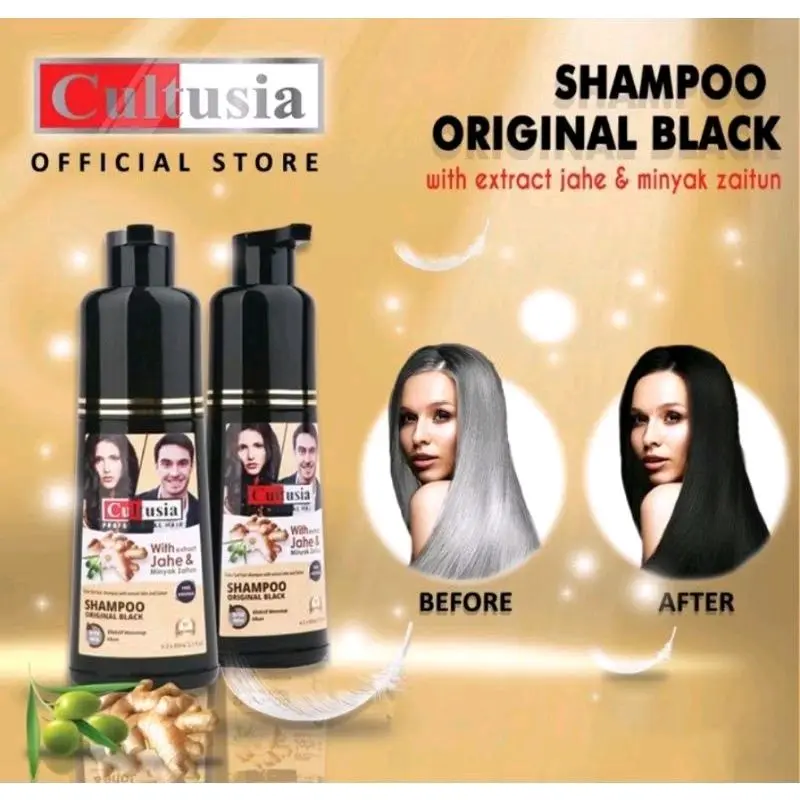 Cultusia Hitam Shampoo Penghilang Uban Original 2