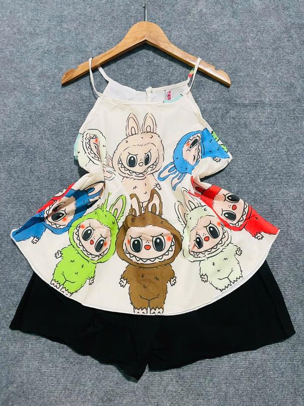 (Dưới 60kg - Hình chụp thật) Bộ áo hai dây cổ yếm satin siêu xinh cho bạn gái (Đ11)