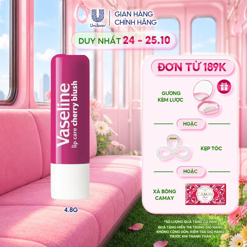 Son dưỡng môi Vaseline Cherry Blush Lip Care 4.8g