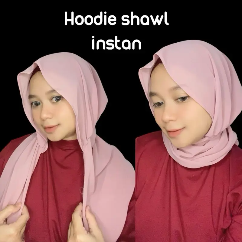 Hijab instan pashmina hoodie shawl